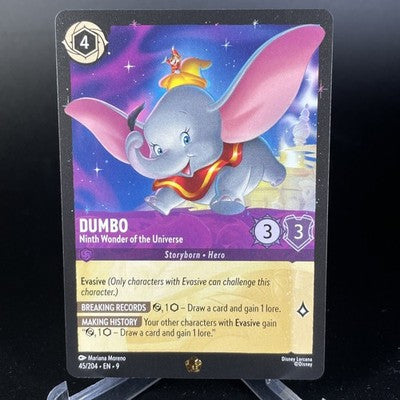 Disney Lorcana Fabled Dumbo Ninth Wonder of the Universe 45/204 Legendary (photo 2)
