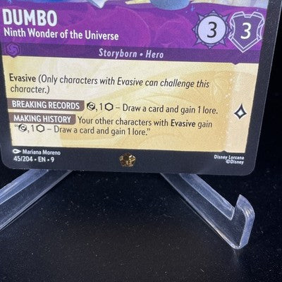 Disney Lorcana Fabled Dumbo Ninth Wonder of the Universe 45/204 Legendary (photo 5)