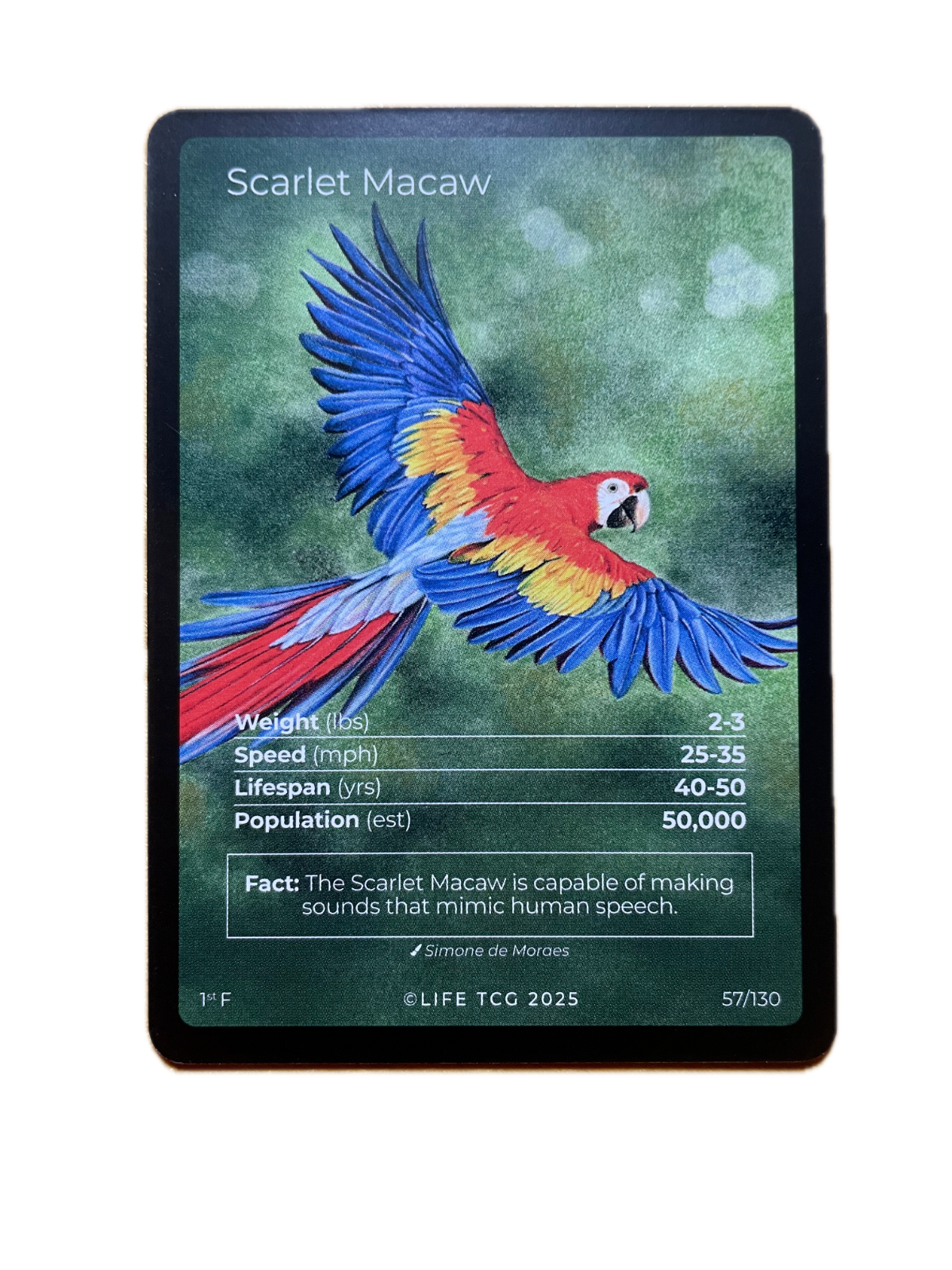 LIFE TCG Birds 1st Edition - Choose Your Card - Holos, Full Arts, Rares (Full Art, 57F - Scarlet Macaw 57/130)