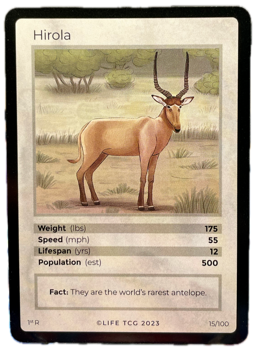 LIFE TCG Mammals 1st Edition - Choose Your Card - Holos #26-53 & Rares #1-25 (Hirola 15/100 - Rare)
