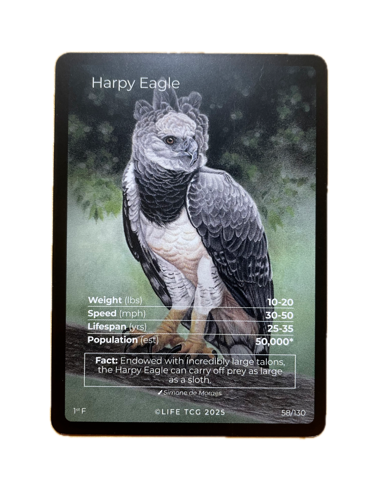 LIFE TCG Birds 1st Edition - Choose Your Card - Holos, Full Arts, Rares (Full Art, 58F - Harpy Eagle 58/130)