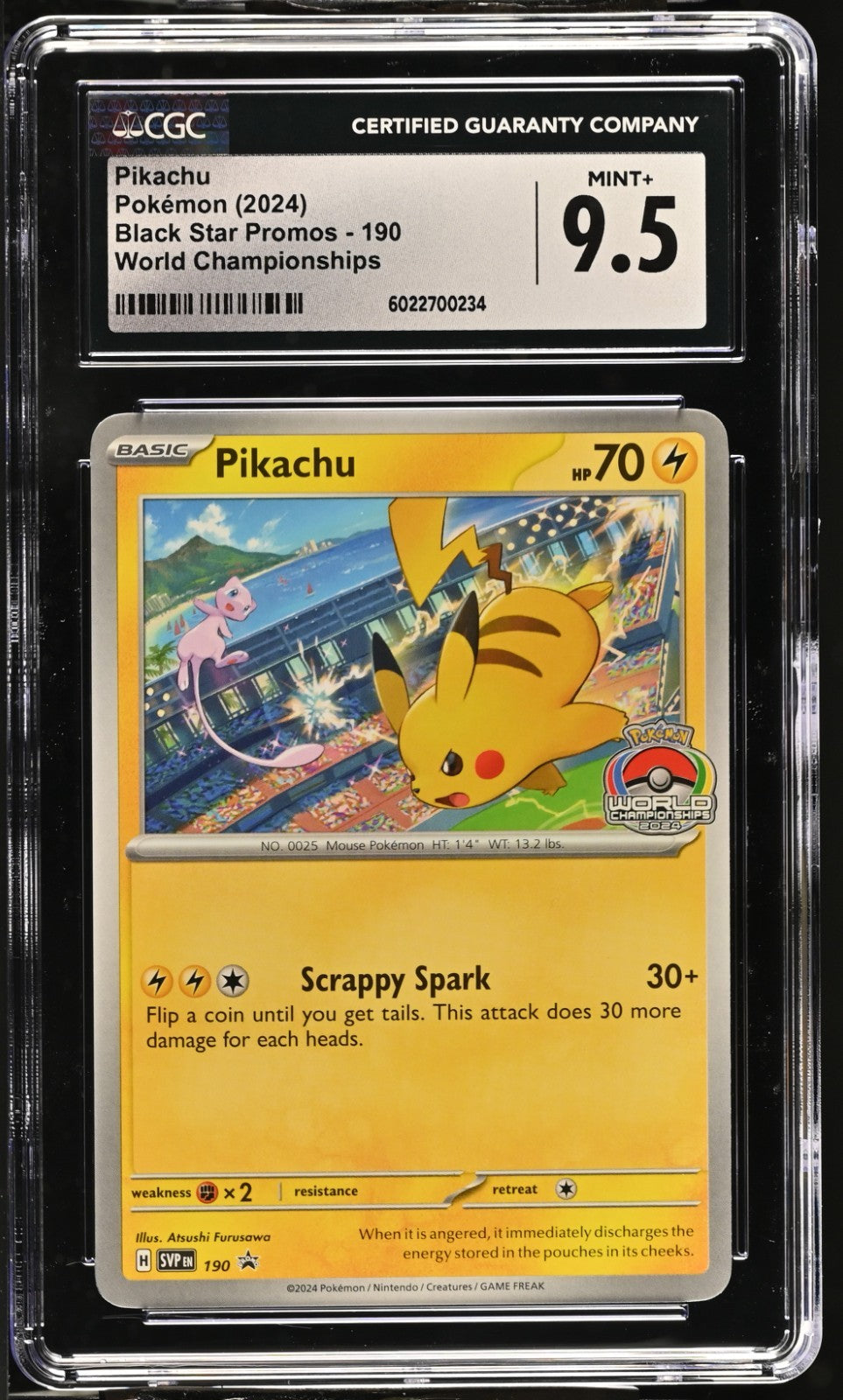 Pikachu 190 Sv: Scarlet & Violet Promo Cards Regular - CGC 9.5 (photo 1)