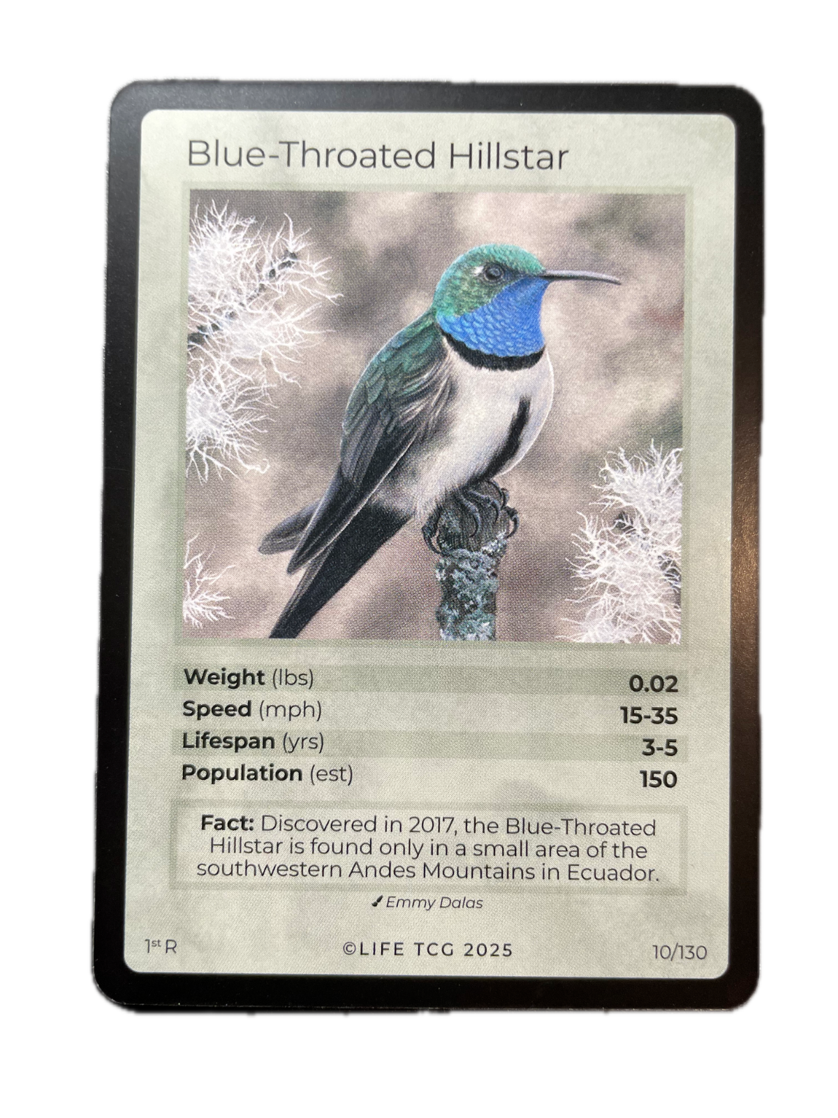 LIFE TCG Birds 1st Edition - Choose Your Card - Holos, Full Arts, Rares (Rare, 10R - Blue-Throated Hillstar 10/130)
