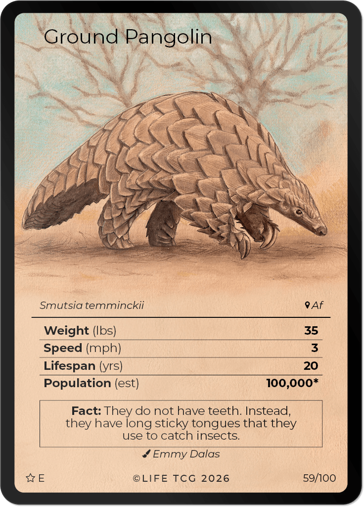 LIFE TCG Mammals Special Edition - Choose Your Card - Holos, Rares, Extended Arts, Full Arts (Extended Art, 59E - Ground Pangolin 59/100)