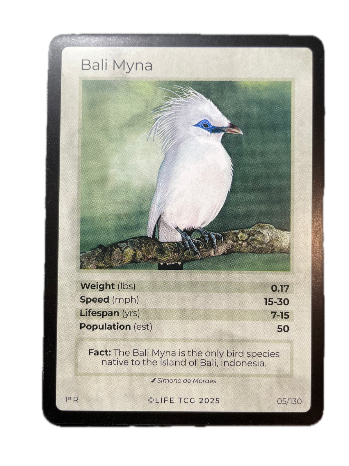 LIFE TCG Birds 1st Edition - Choose Your Card - Holos, Full Arts, Rares (Rare, 5R - Bali Myna 5/130)