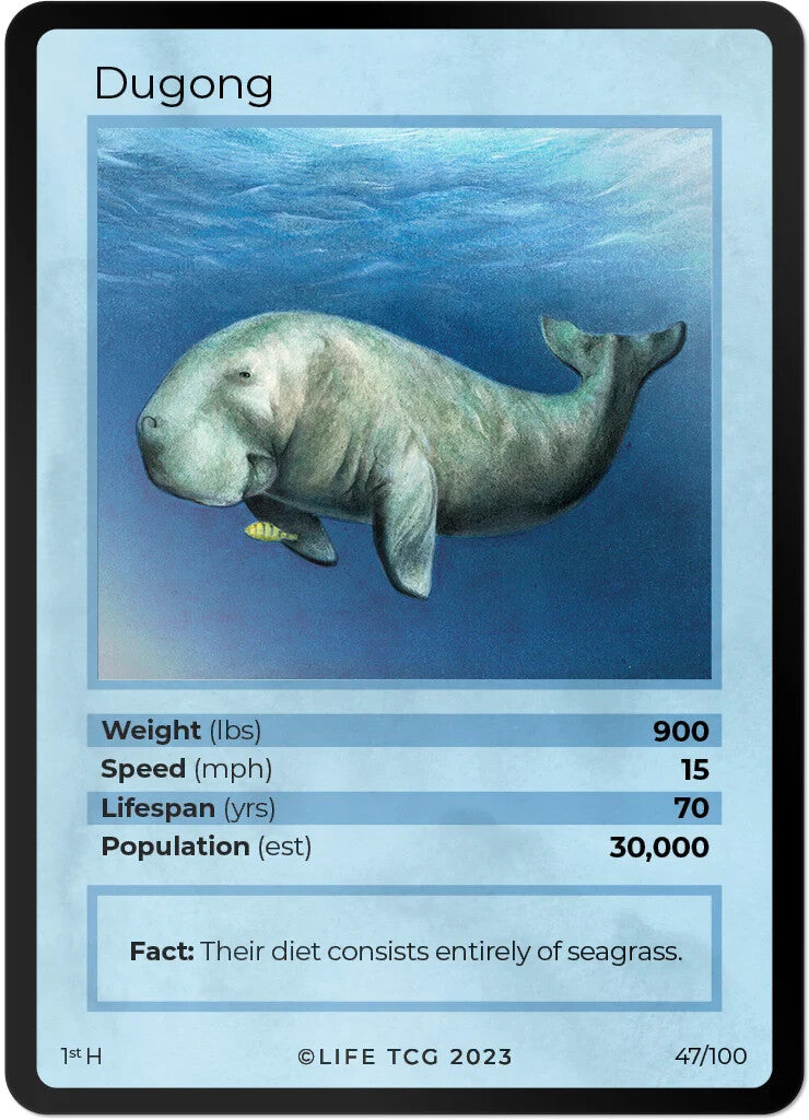 LIFE TCG Mammals 1st Edition - Choose Your Card - Holos #26-53 & Rares #1-25 (Dugong 47/100 - Holo)