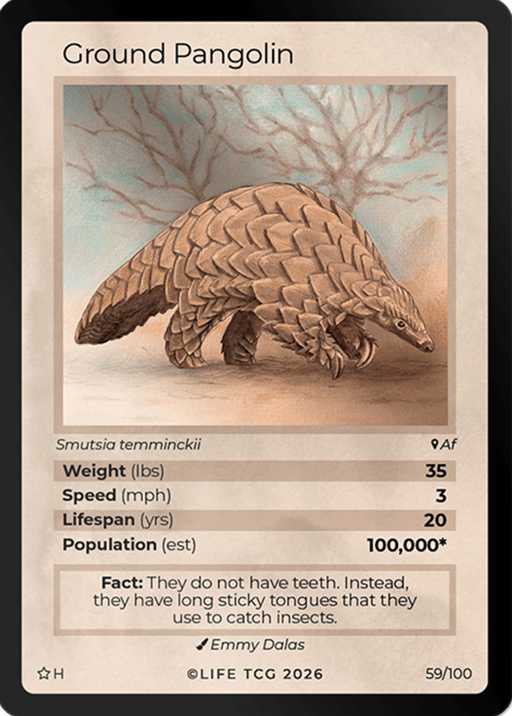 LIFE TCG Mammals Special Edition - Choose Your Card - Holos, Rares, Extended Arts, Full Arts (Holo, 59H - Ground Pangolin 59/100)