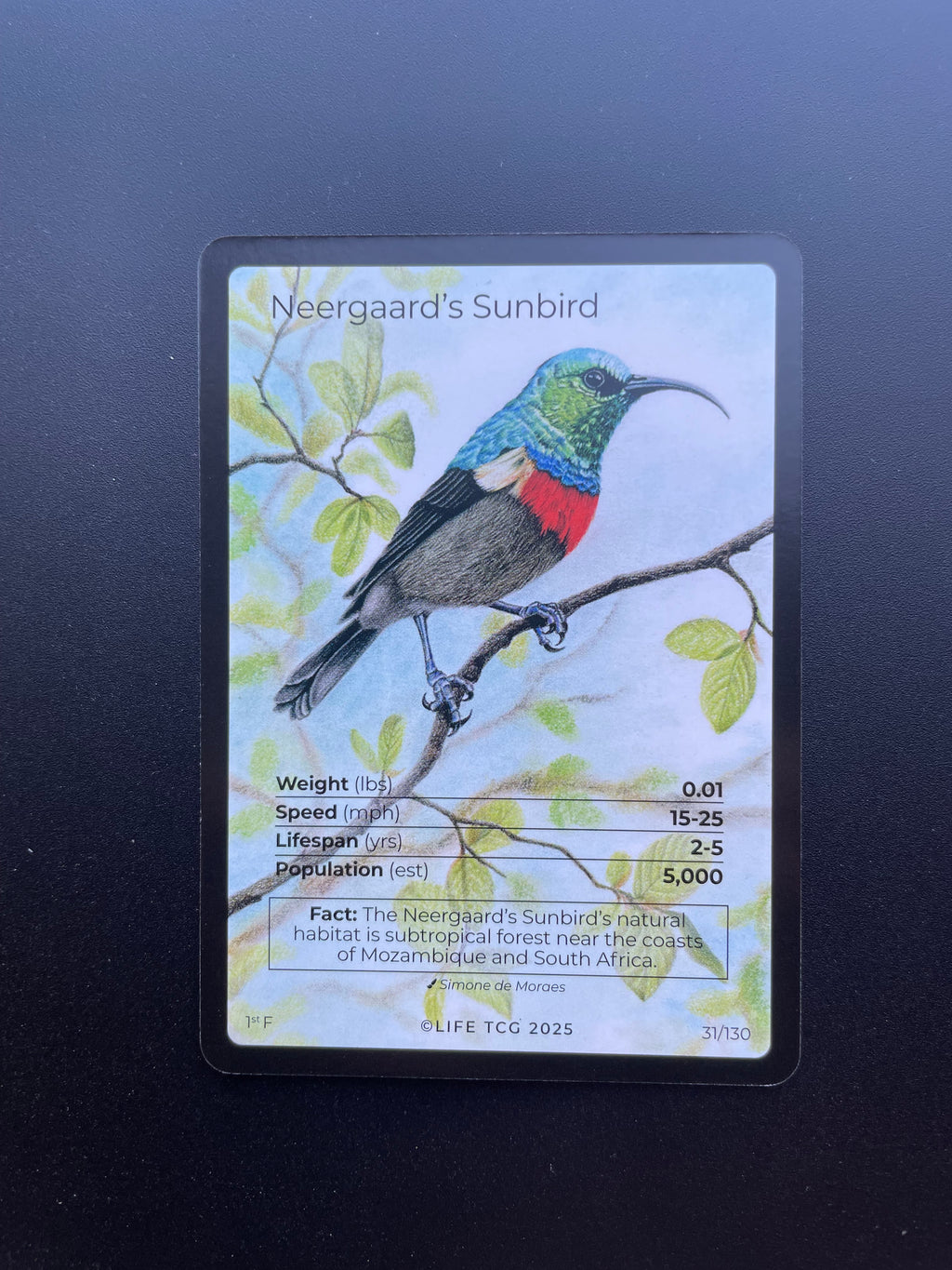 Neergaard's Sunbird — Birds Full Art #31/130 | LIFE TCG | 1st Edition (Pop: 500)
