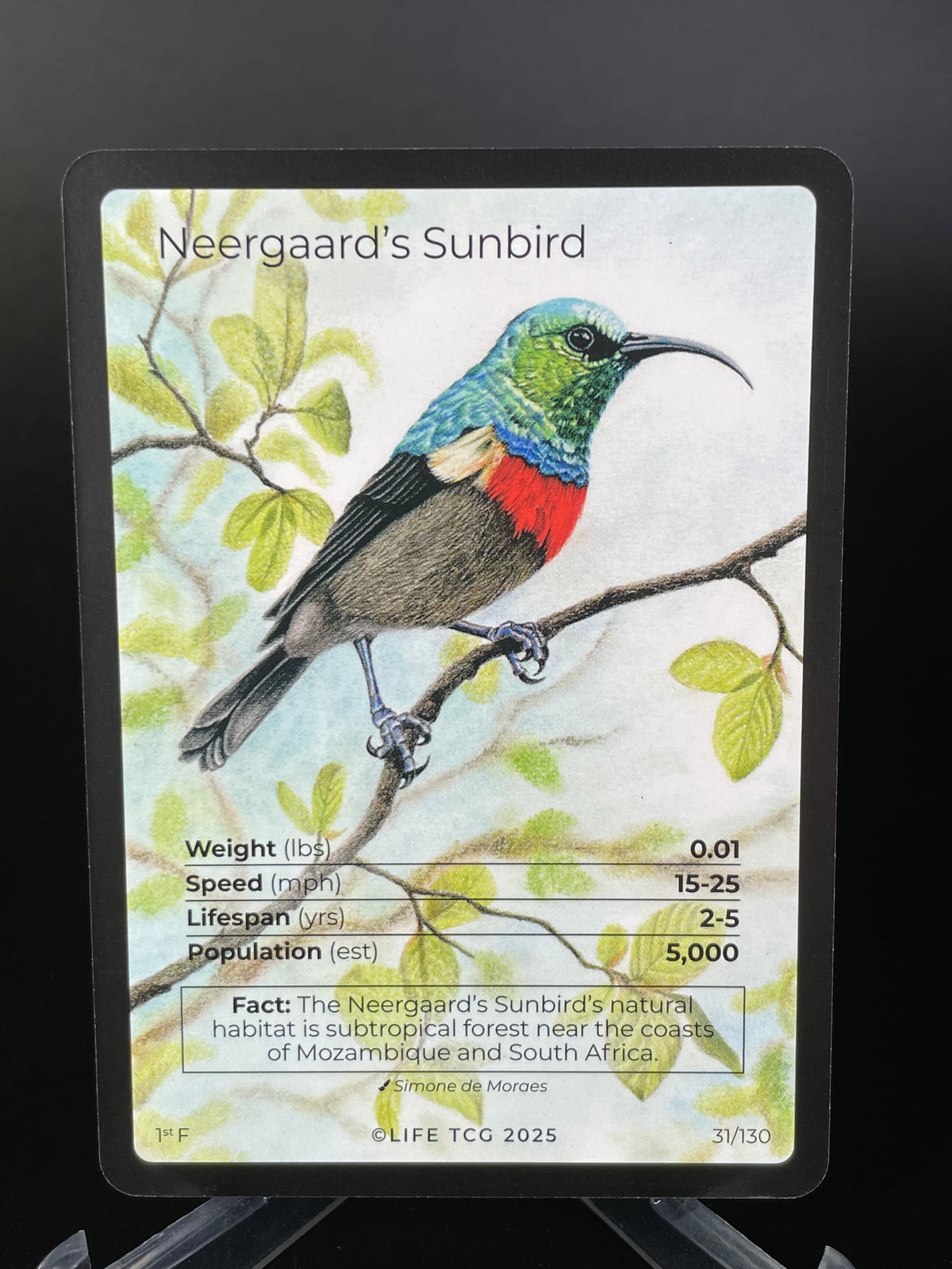 Neergaard's Sunbird — Birds Full Art #31/130 | LIFE TCG | 1st Edition (Pop: 500)