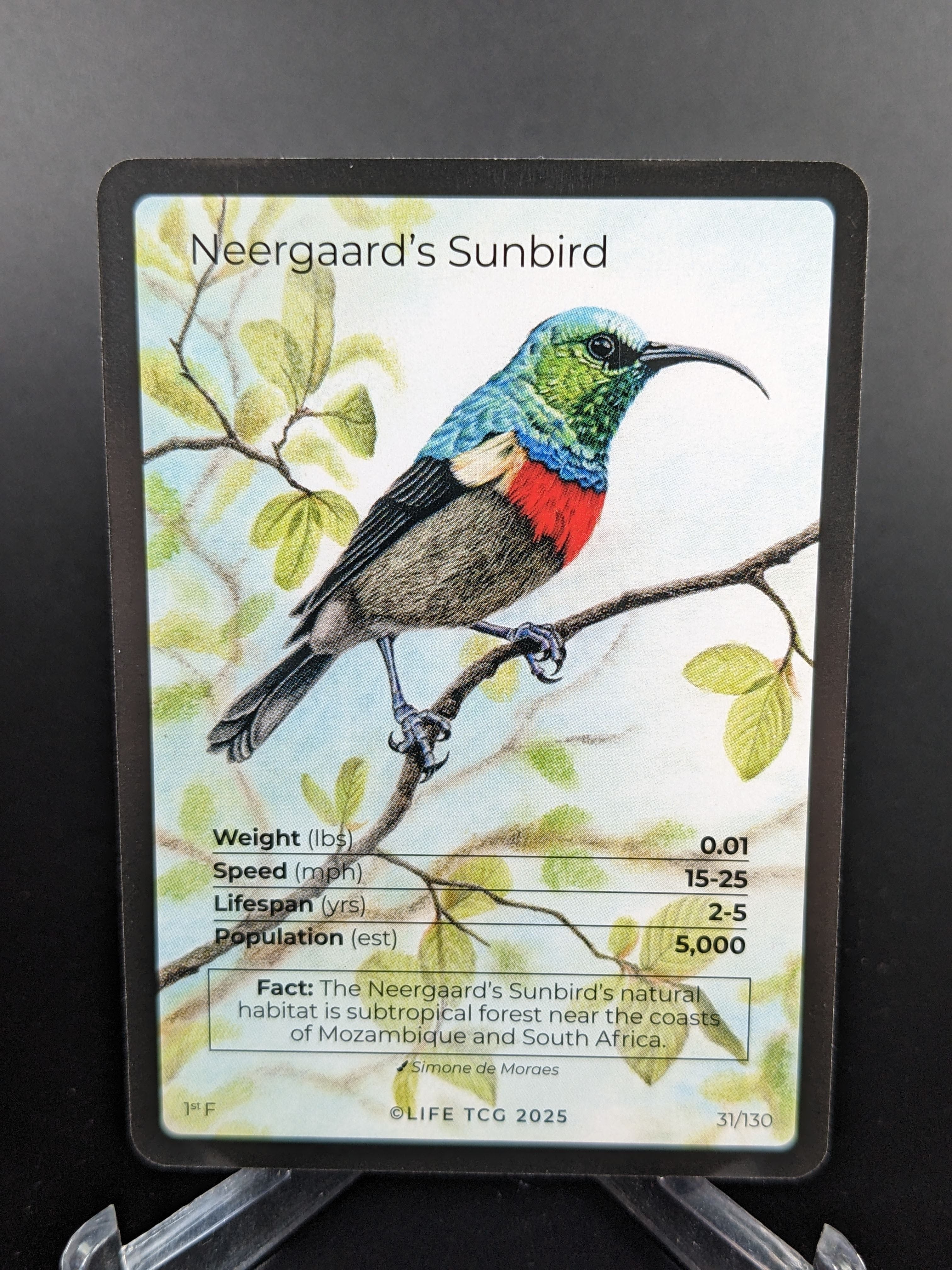 Neergaard's Sunbird — Birds Full Art #31/130 | LIFE TCG | 1st Edition (Pop: 500)