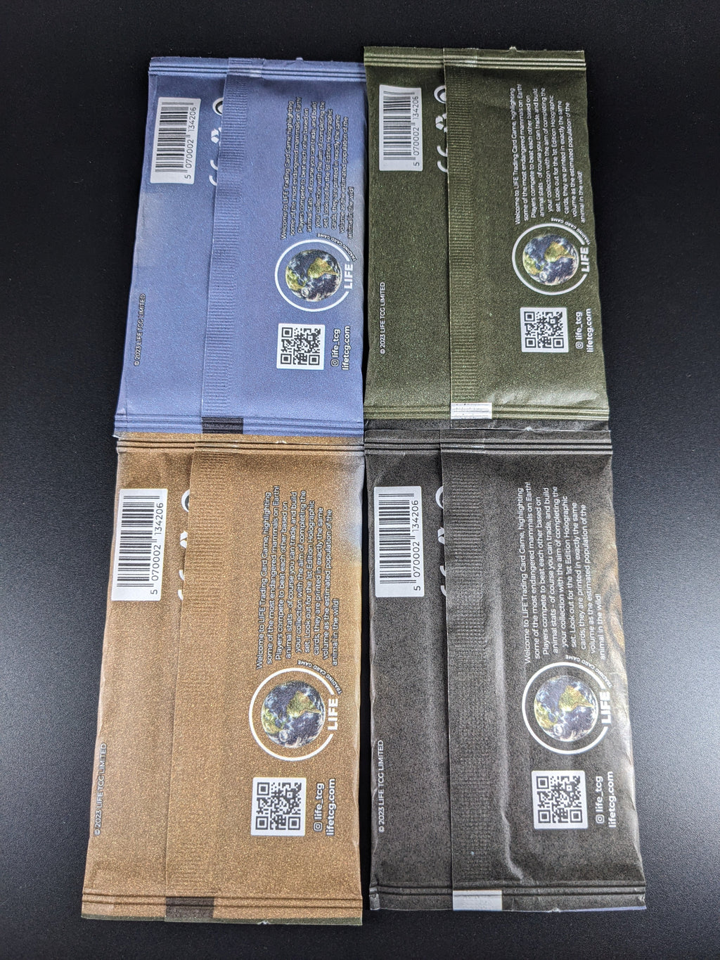 LIFE TCG 1st Edition Mammals — Sealed 4-Pack "Light" Art Set | Beta Print Run (Paper Packs)