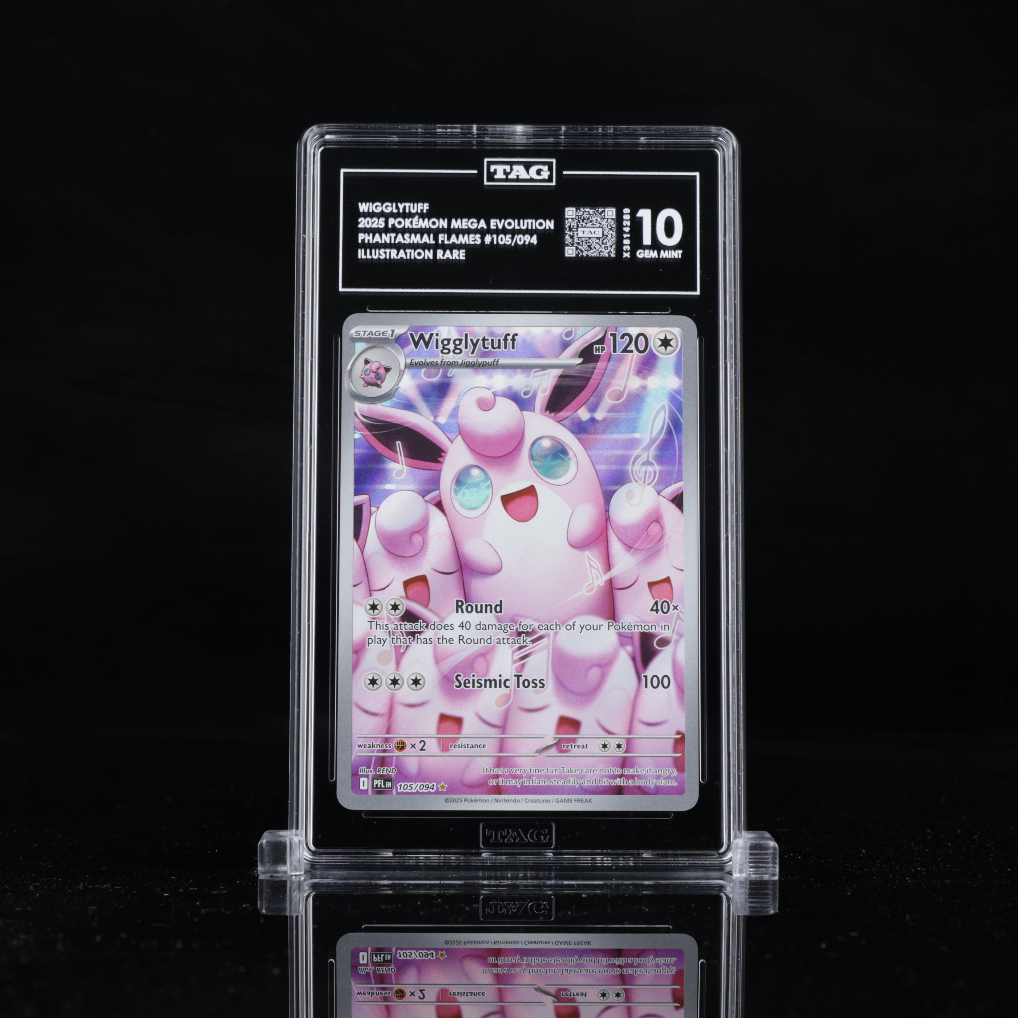 Wigglytuff - TAG 10 GEM MINT | Pokémon Mega Evolution | Phantasmal Flames | Illustration Rare