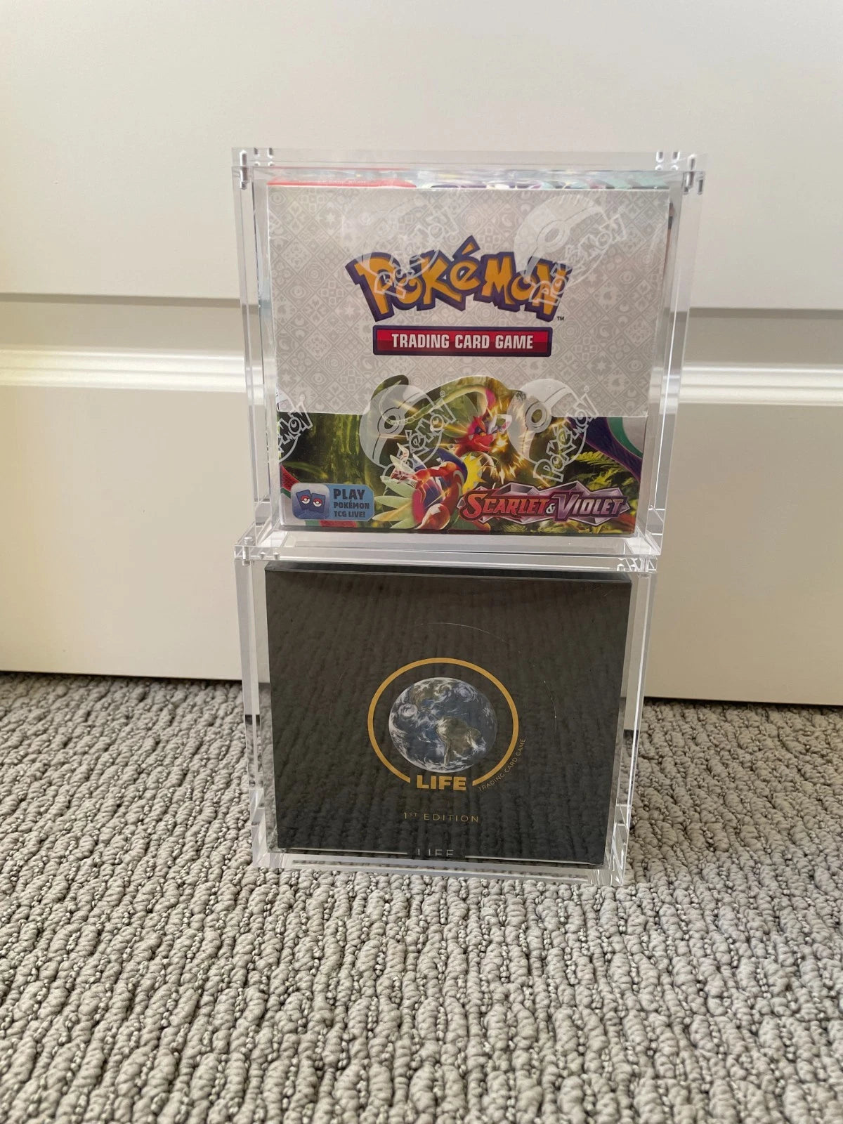 Acrylic Booster Box Display Case – LIFE TCG & Pokémon Compatible