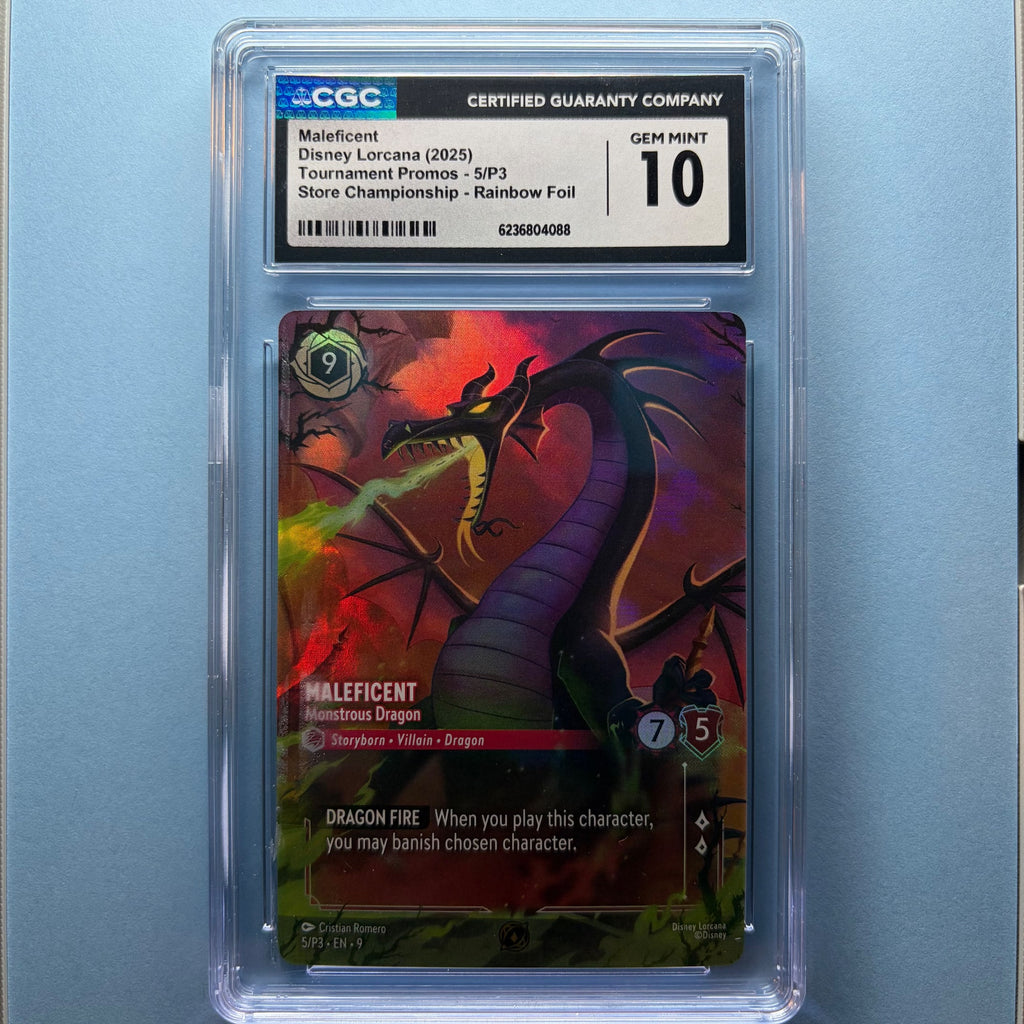Maleficent #5/P3 - CGC 10 GEM MINT | Tournament Promos | Lorcana (front)