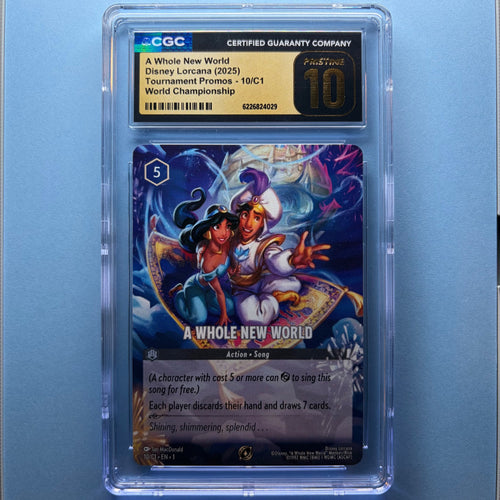 A Whole New World #10/C1 - CGC 10 PRISTINE | Tournament Promos | Lorcana (front)