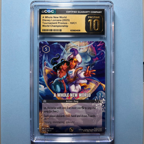 A Whole New World #10/C1 - CGC 10 PRISTINE | Tournament Promos | Lorcana (front)