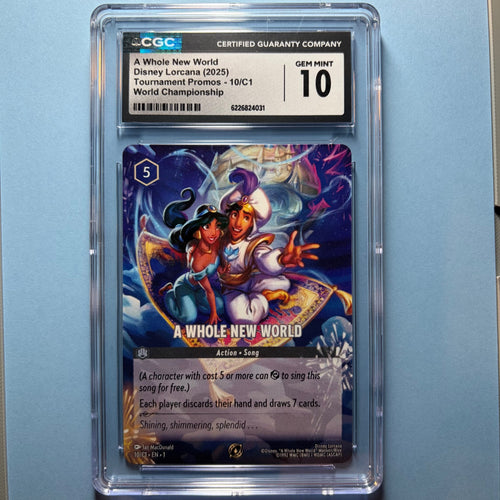 A Whole New World #10/C1 - CGC 10 GEM MINT | Tournament Promos | Lorcana (front)
