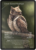 Great Eared Nightjar — Birds Full Art #38/130 | LIFE TCG | 1st Edition (Pop: 1,000)